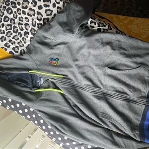 Psycho Bunny Gray Hoodie and Sweatpants with Blue Accents